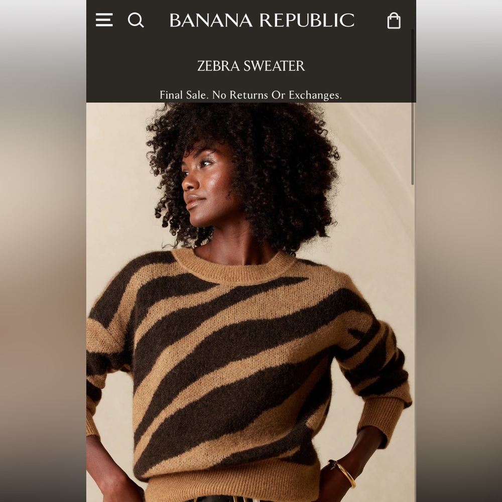 Banana Republic Zebra Sweater